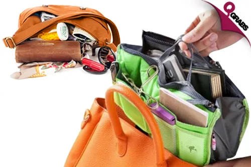 For QR29 Create Space in that Purse with a Handbag Organizer - Choose from 3 Cheerful Colors! (QR90 Value)
